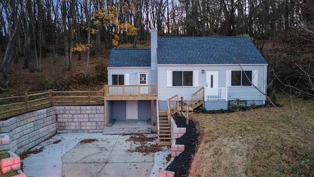 view of front of house featuring a patio area