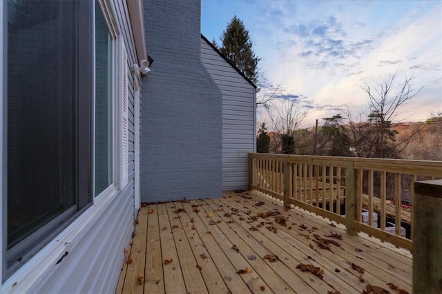 view of deck at dusk