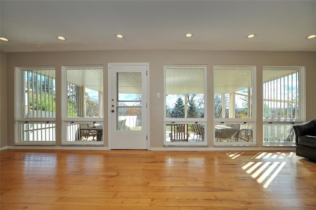 entryway featuring light hardwood / wood-style flooring