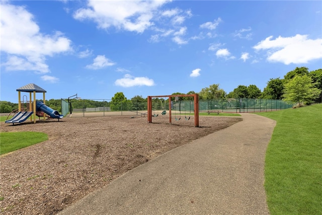 view of jungle gym