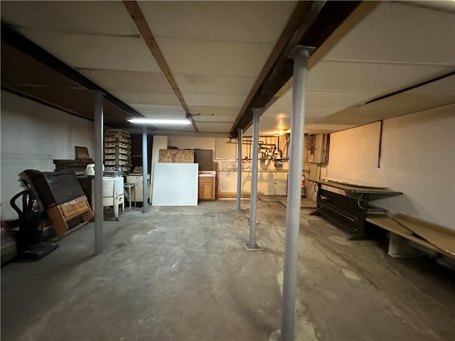 view of basement