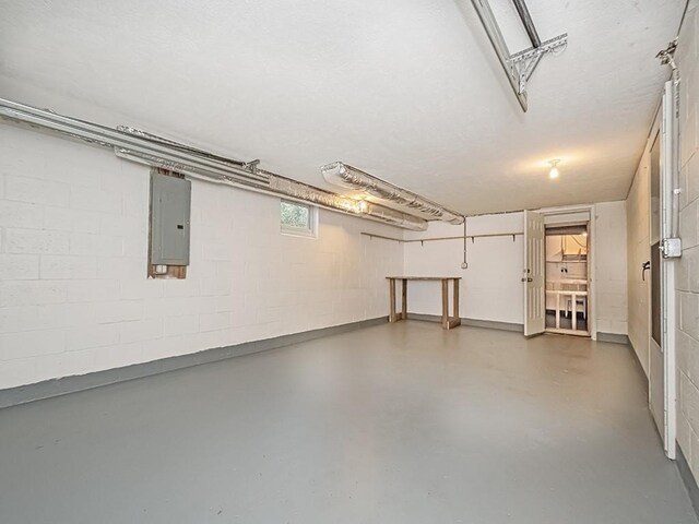 316 Jefferson, Verona, PA 15147 - garage with electric panel and concrete block wall