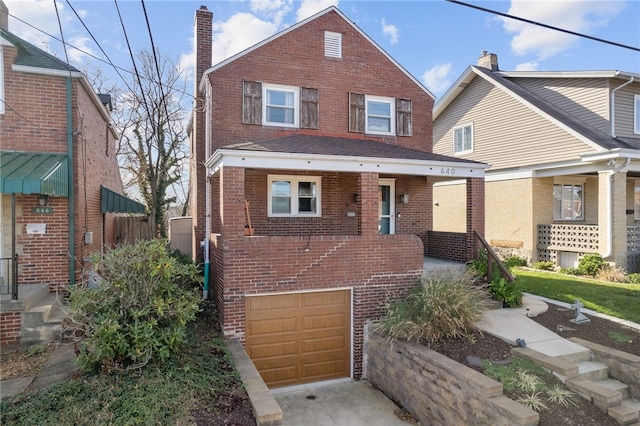 front facade featuring a garage