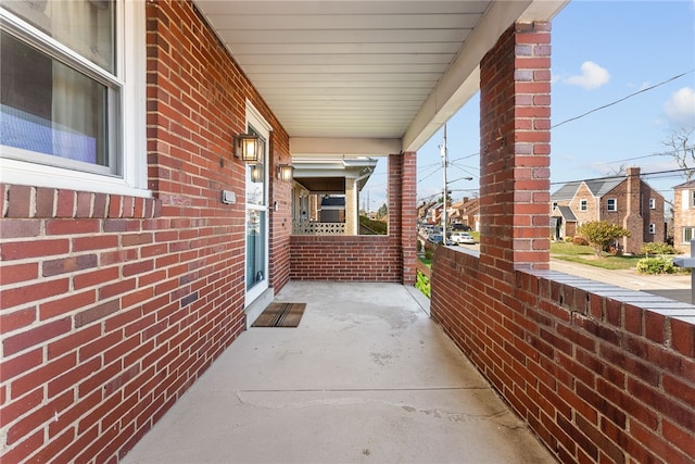 view of patio with a porch