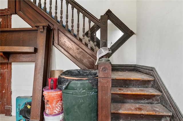 view of stairway