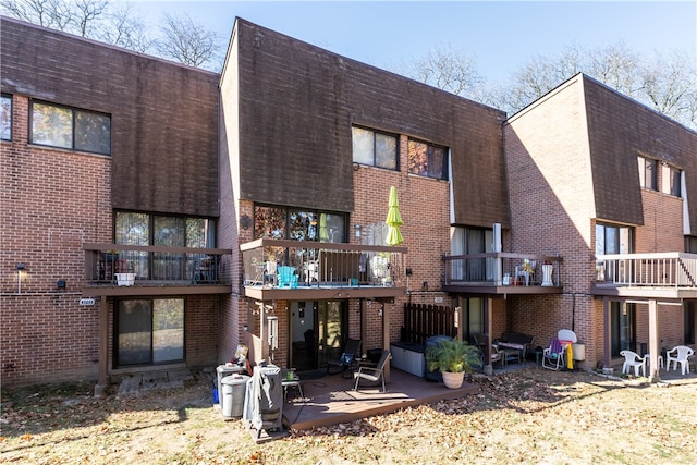 back of house with a patio