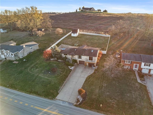 birds eye view of property