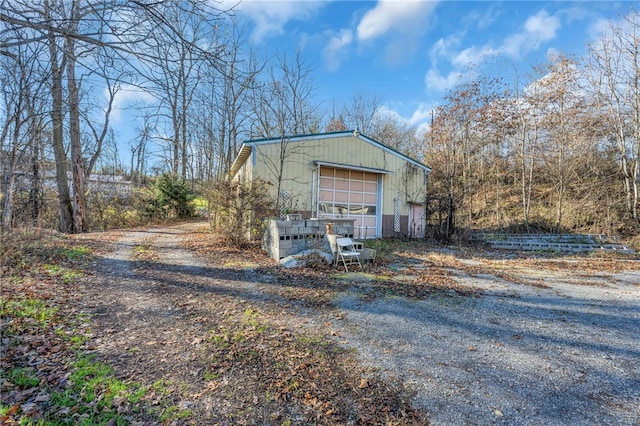 view of outdoor structure with a garage