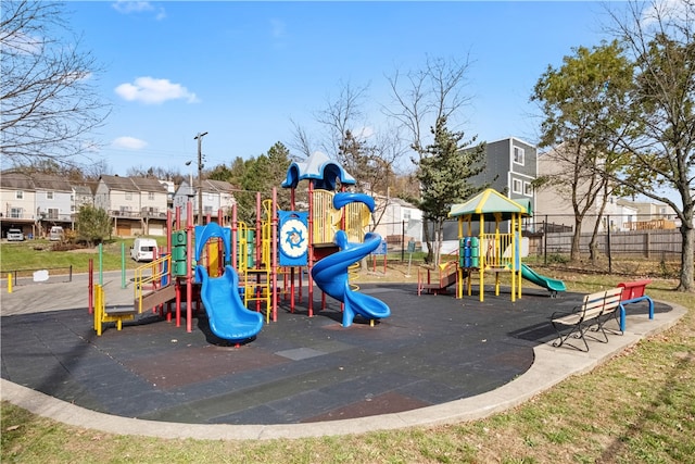 view of jungle gym