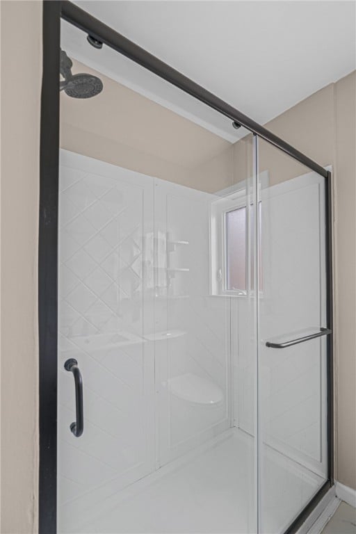 bathroom with an enclosed shower