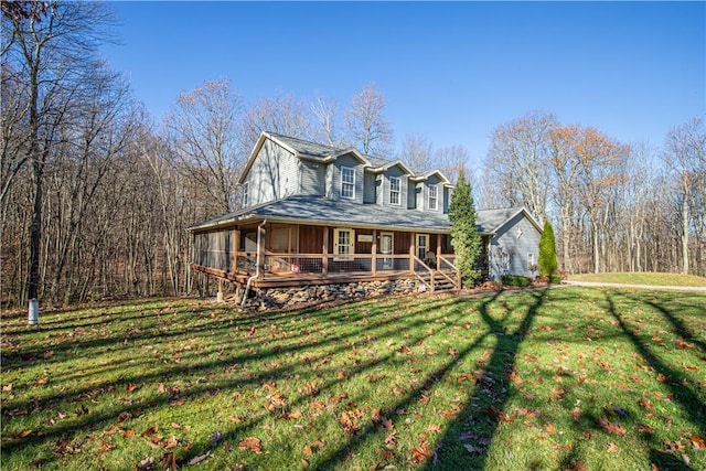 505 Greenbriar Rd, Pa, PA 15431 - farmhouse-style home with covered porch and a front lawn