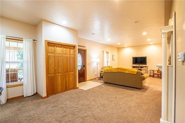 505 Greenbriar Rd, Pa, PA 15431 - living area with carpet floors, recessed lighting, and baseboards