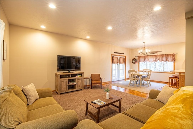 505 Greenbriar Rd, Pa, PA 15431 - living room with a chandelier, recessed lighting, and baseboards