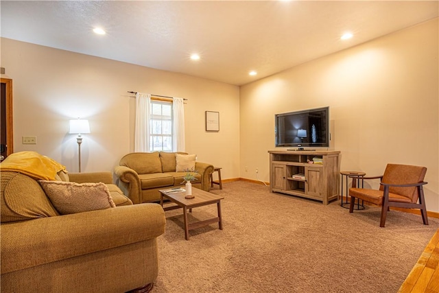 505 Greenbriar Rd, Pa, PA 15431 - living area with recessed lighting, baseboards, and light carpet