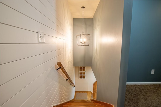 505 Greenbriar Rd, Pa, PA 15431 - stairs with a chandelier
