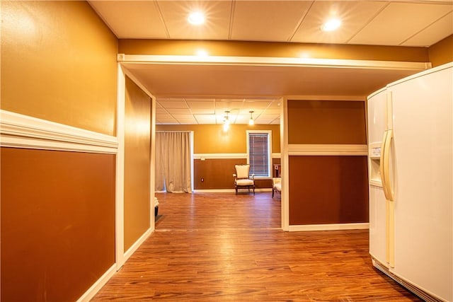 505 Greenbriar Rd, Pa, PA 15431 - hall with wood finished floors and recessed lighting