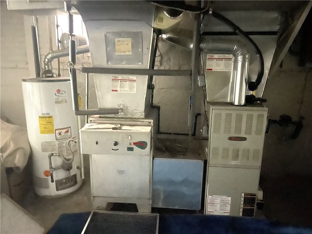 utilities featuring gas water heater