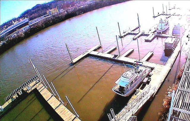 view of dock area