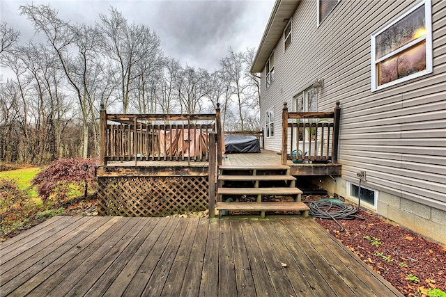 view of wooden terrace