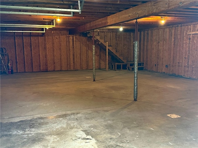 view of basement