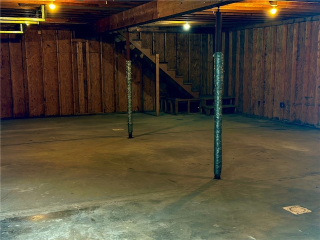 view of basement