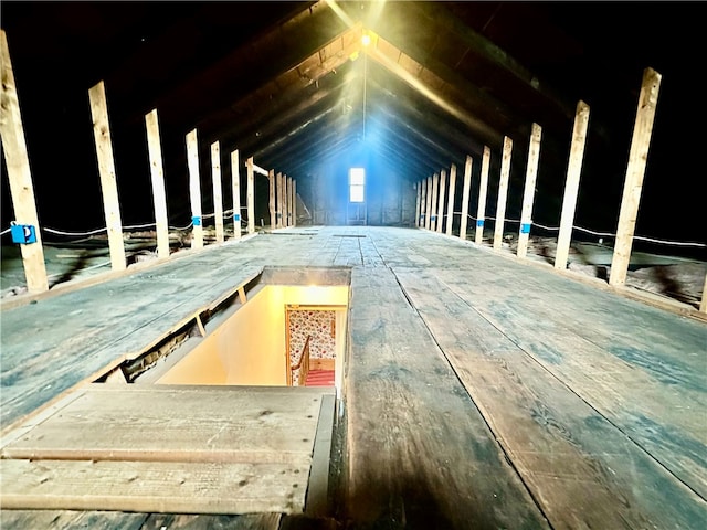 view of attic