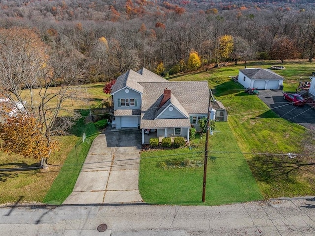 birds eye view of property