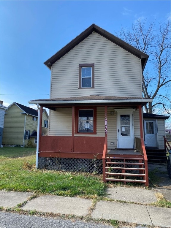 view of front facade featuring a porch