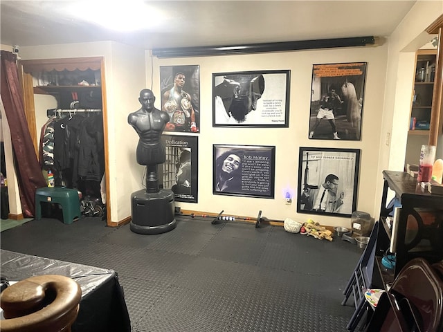 view of exercise room