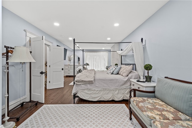 bedroom featuring hardwood / wood-style floors