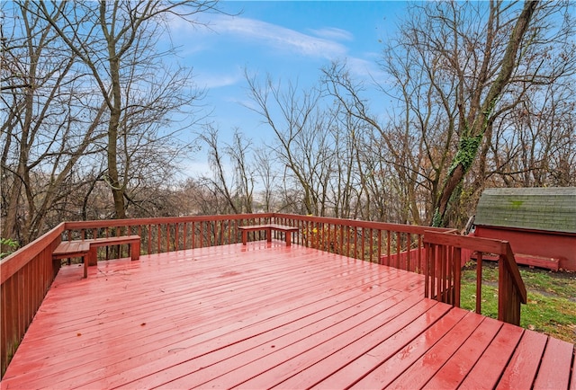 view of wooden terrace