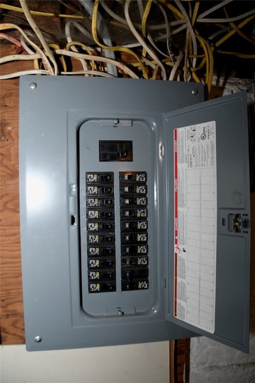 utility room with electric panel