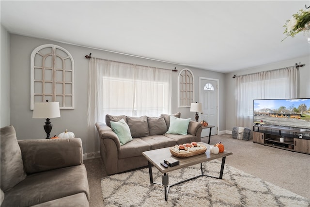 view of carpeted living room