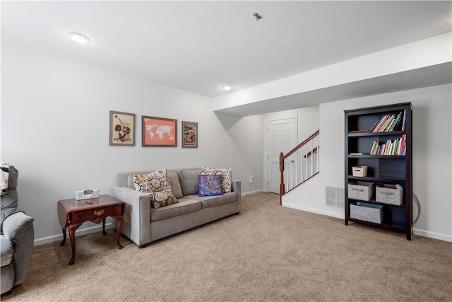 view of carpeted living room