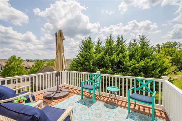 view of wooden deck