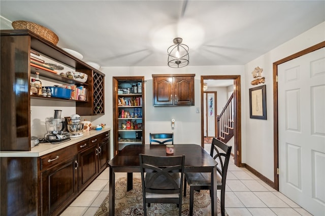 view of tiled dining space