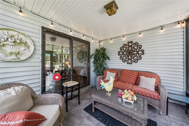 view of patio featuring covered porch