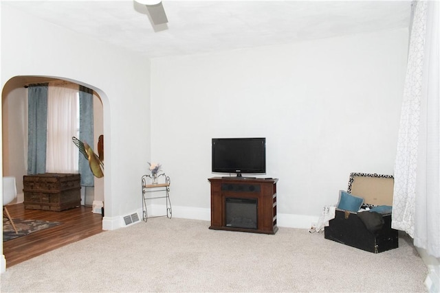 view of carpeted living room