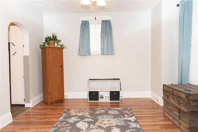 interior space featuring hardwood / wood-style flooring