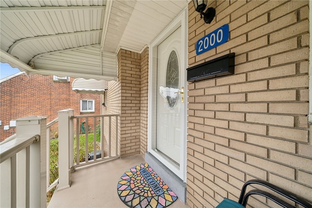 view of doorway to property