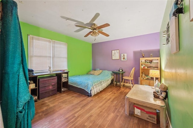 357 E Mcmurray Rd, Peters Twp, PA 15317 - bedroom with hardwood / wood-style flooring and ceiling fan