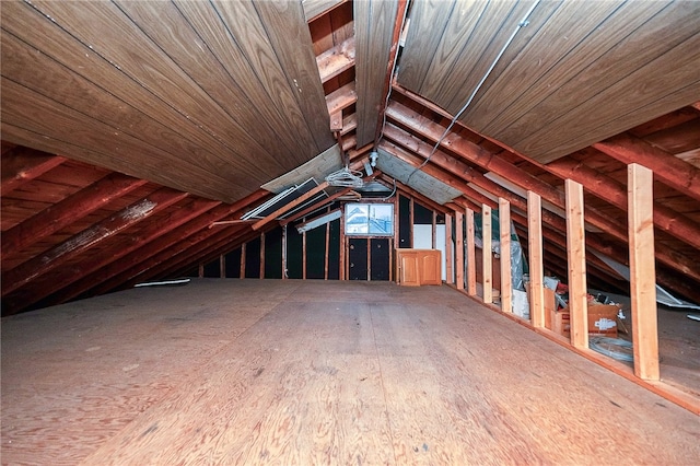 view of attic