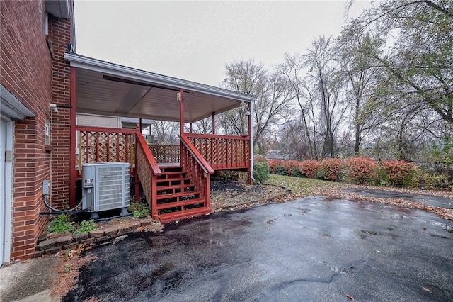 view of patio / terrace featuring central AC