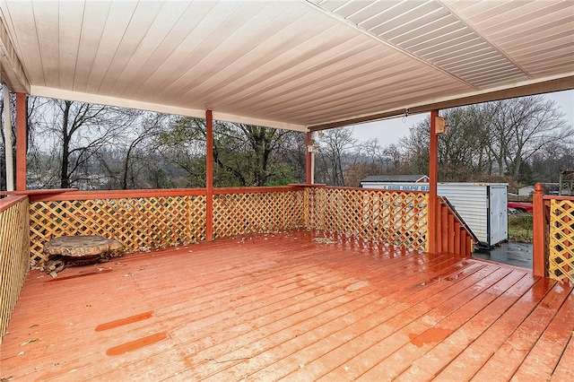 view of wooden deck