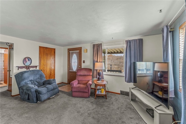 view of carpeted living room