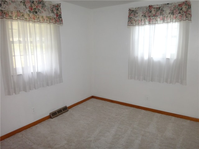 carpeted spare room with a healthy amount of sunlight