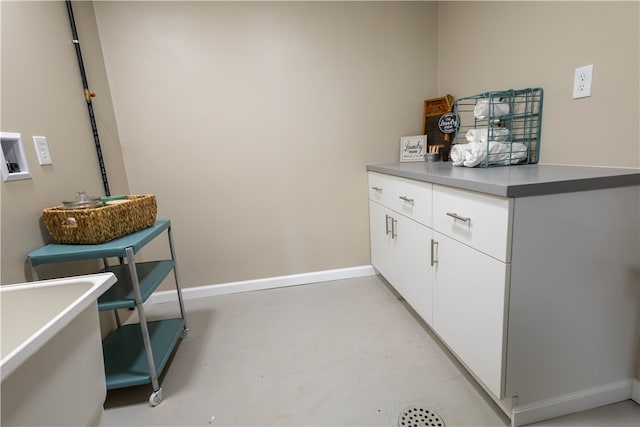 interior space with cabinets