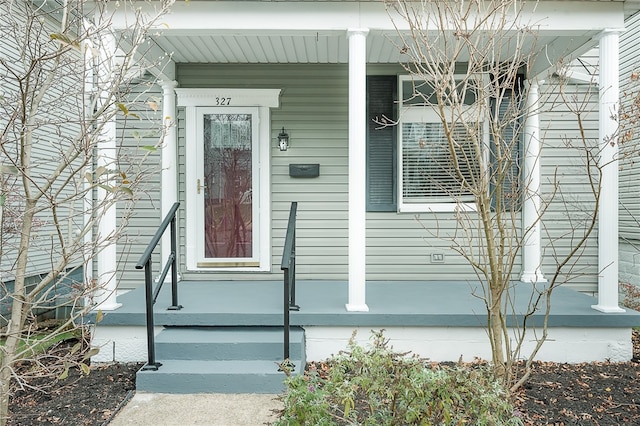 view of doorway to property