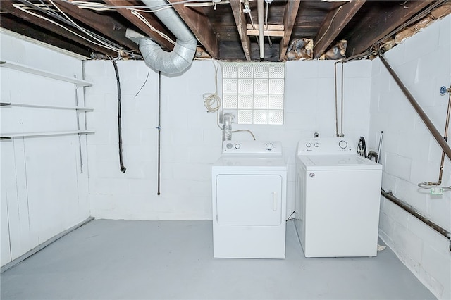 laundry area featuring washing machine and clothes dryer