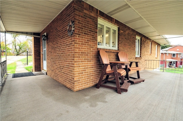 view of patio / terrace with a porch